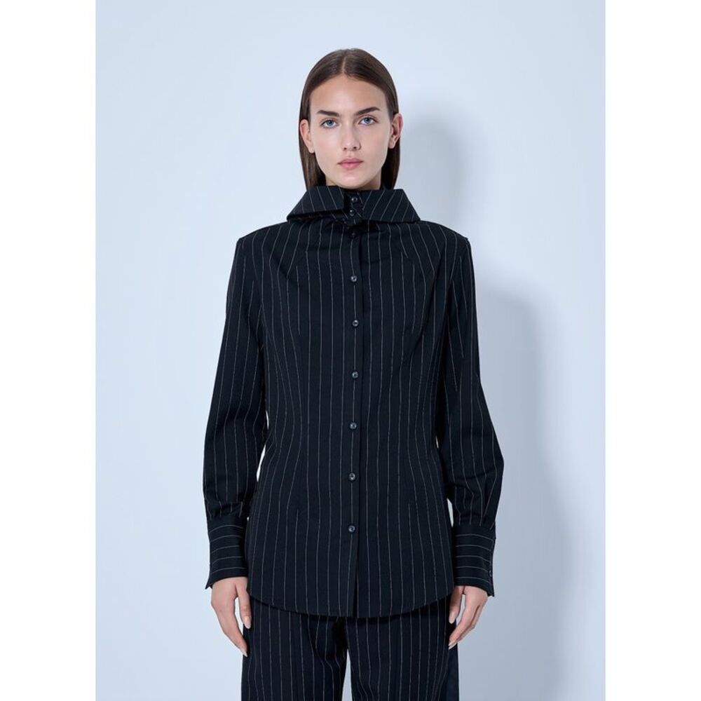 Jean Paul Gaultier Women Hooded Striped Shirt